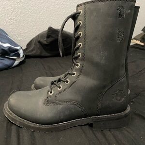 Harley-Davidson black LaceUp Boots vntgmoto